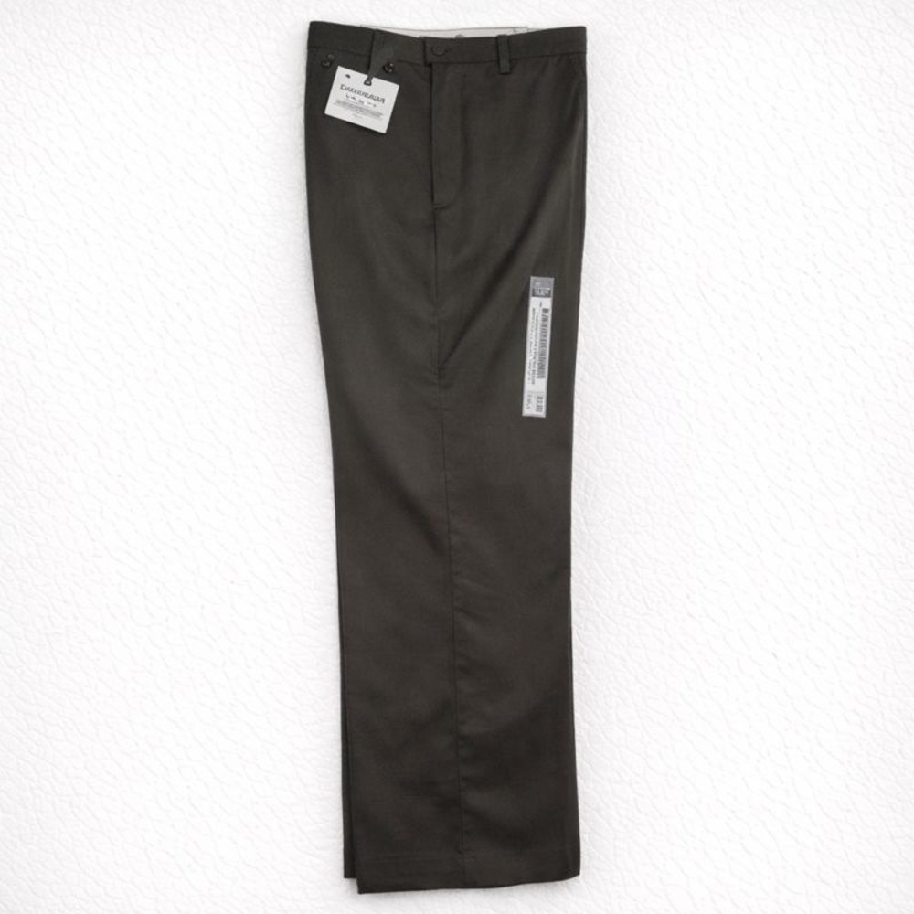 Claiborne Men Straight‎ Fit Dress Pants Brown 38x32 New With Tags Flat Front